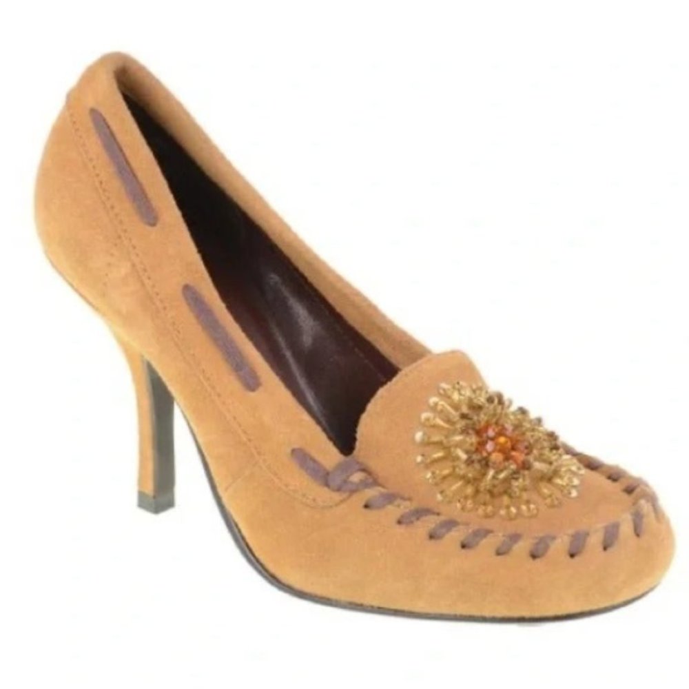 NEW Chinese Laundry Suede Cammie Moccasin Pump - Hazelnut size 8M